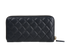 Chanel Long Zip Wallet, &pound;595, Accessories, Black, Leather, Back view